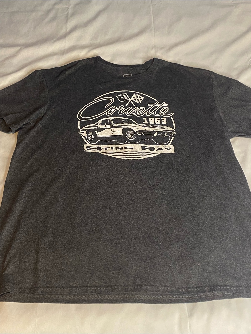 Hybrid Apparel Charcoal Corvette 1963 Sting Ray Graphic Tee